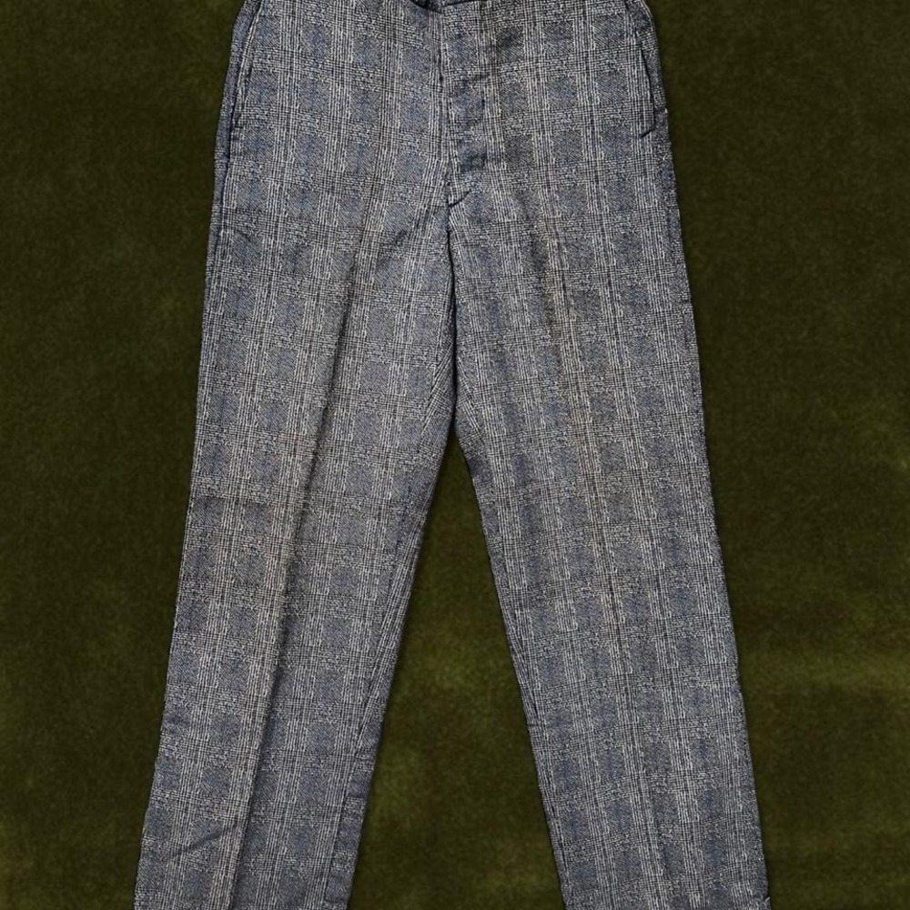 True Vintage 1930s Blue Wing Glen Plaid Trousers - Modern 28x29